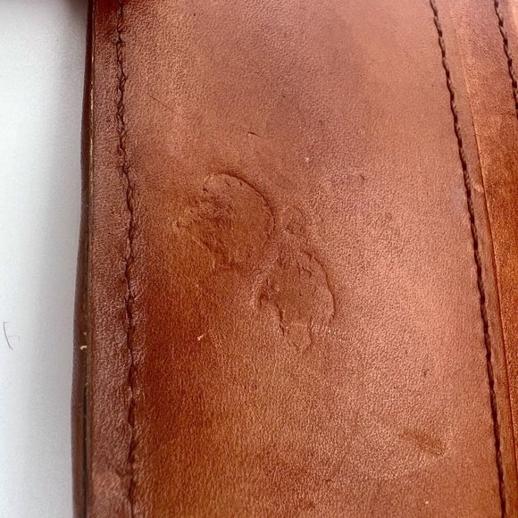 Patricia Nash Terresa Wallet Brown Rust Woven Leather Classic Preppy - Picture 7 of 8